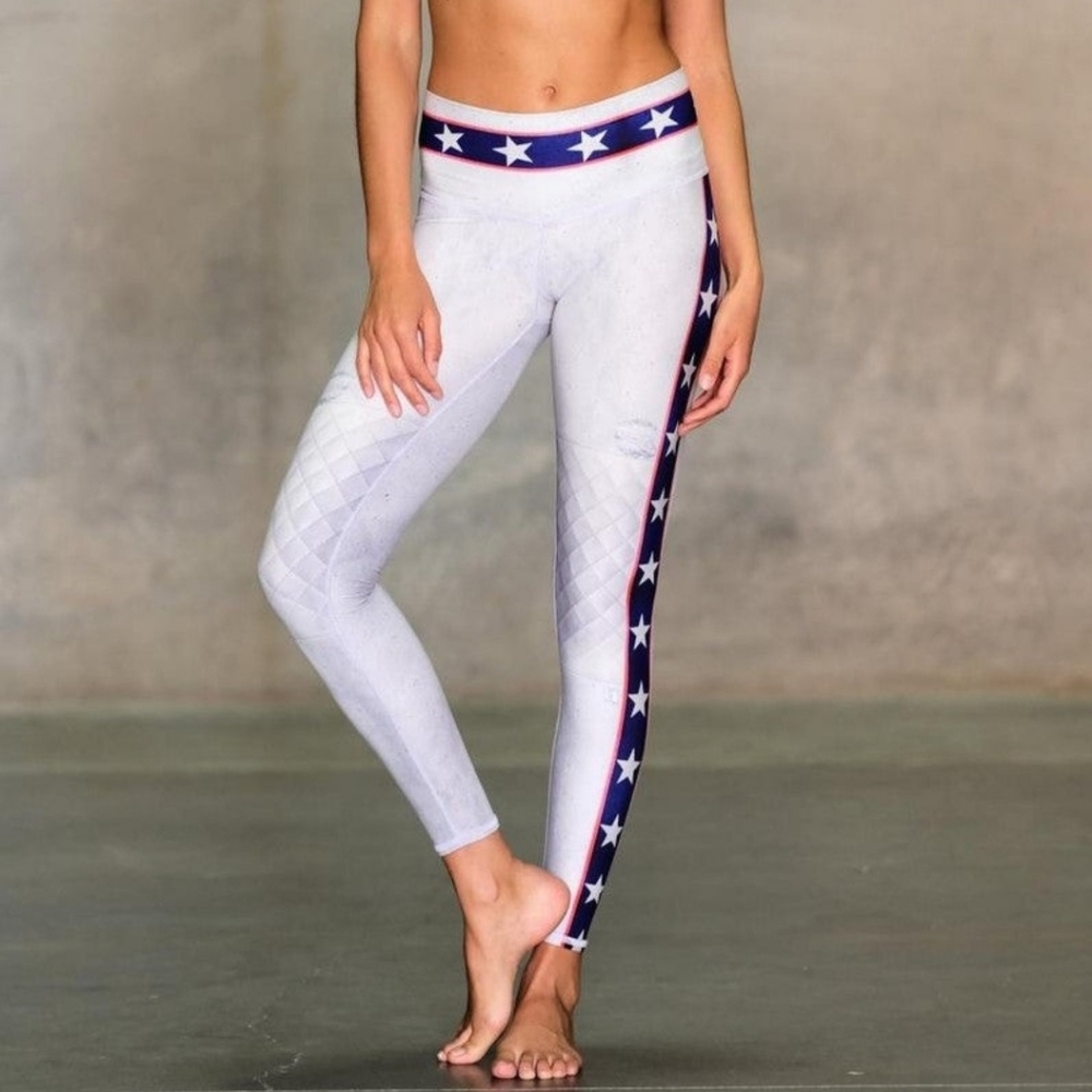 Niyama Sol Evel Stars Moto Barefoot Leggings Size XS